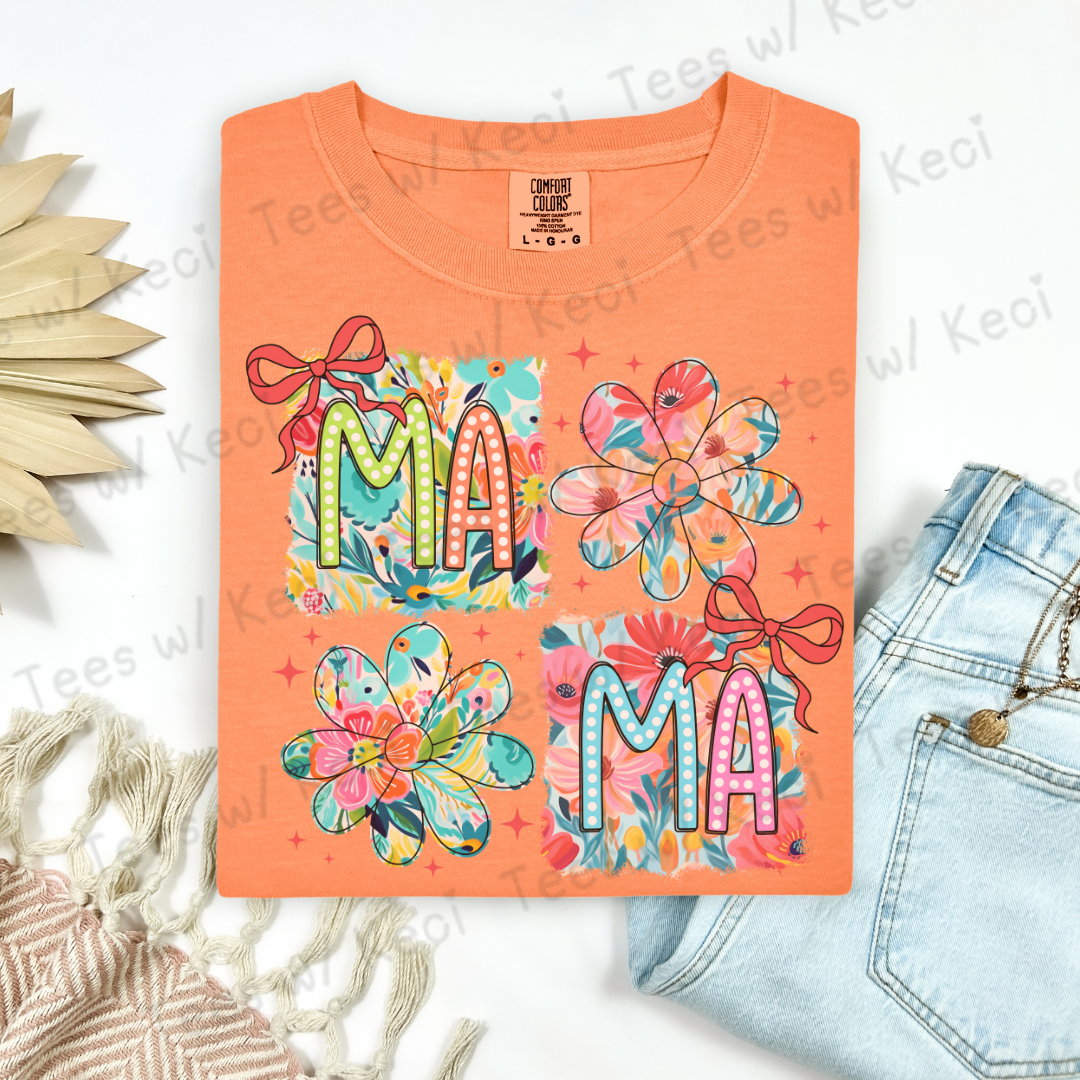 “MAMA” flower CC t-shirt