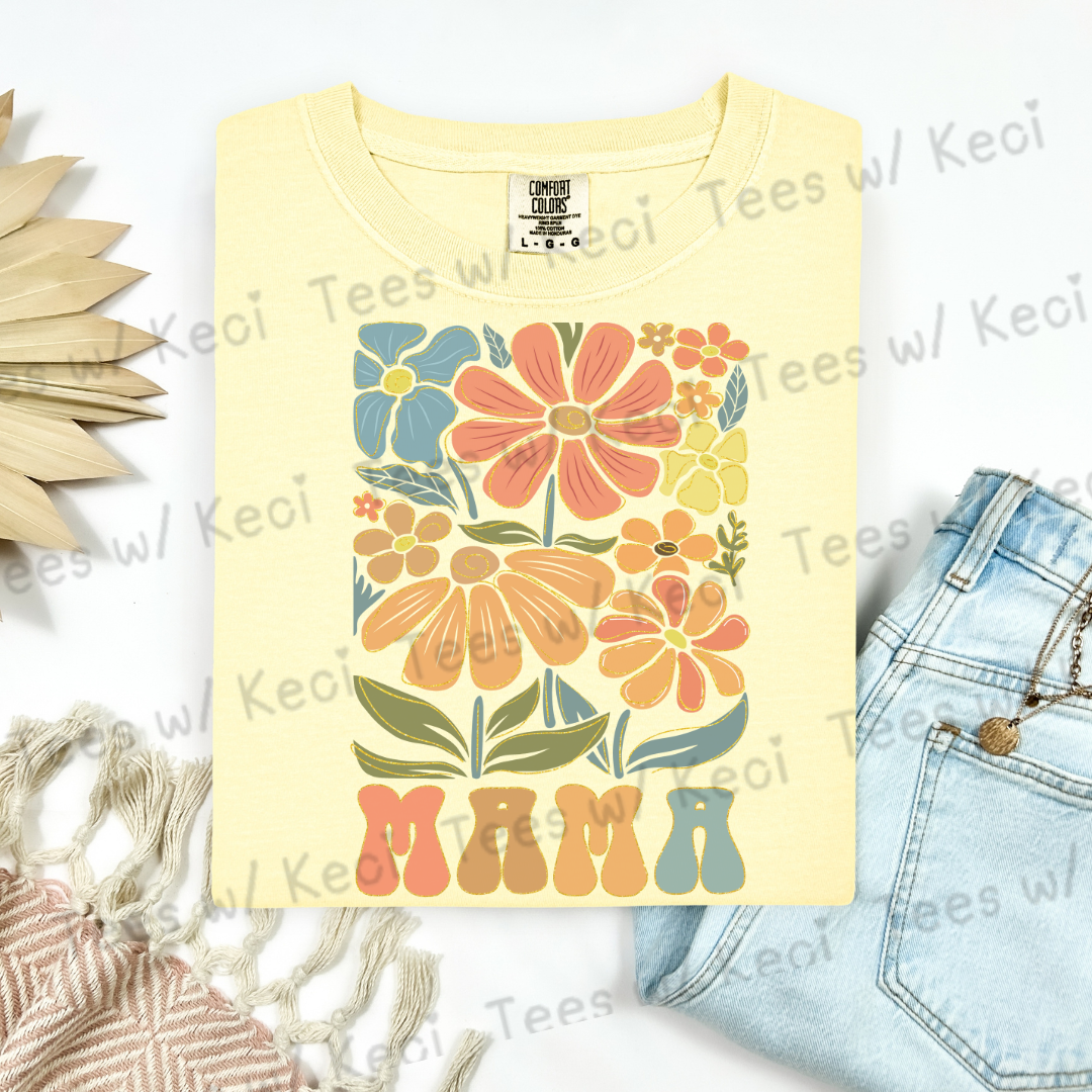 “MAMA” Floral CC t-shirt