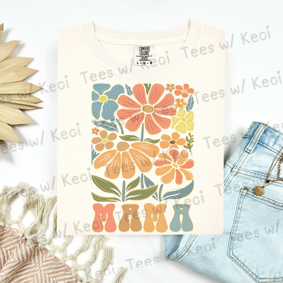 “MAMA” Floral CC t-shirt